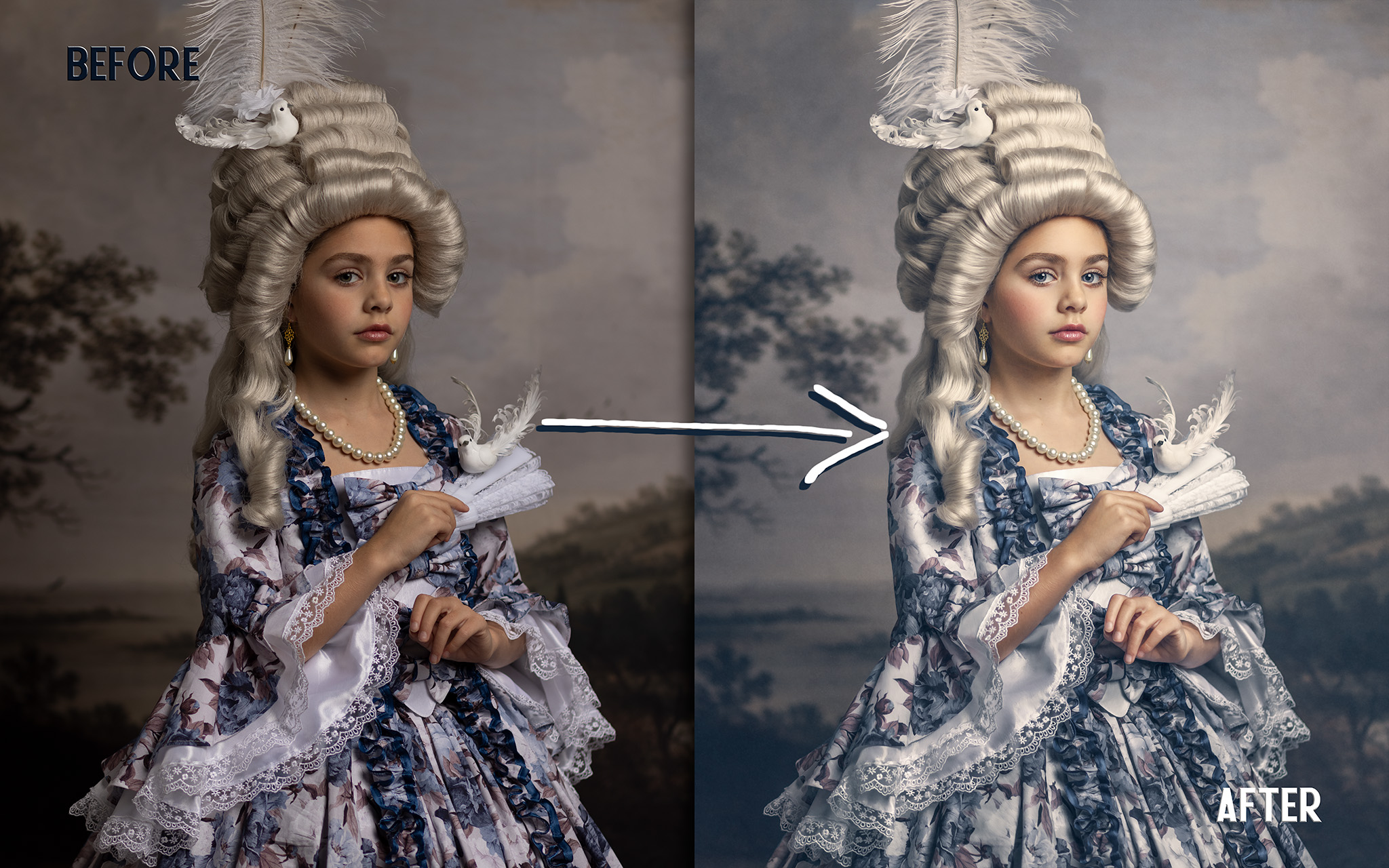 fine art editing marie antoinette